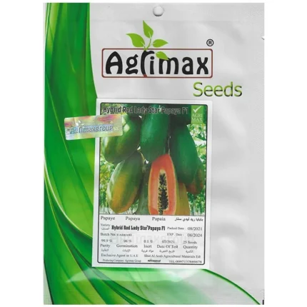 Agrimax Hybrid Red Lady Star Papaya F1 Premium Quality Seeds