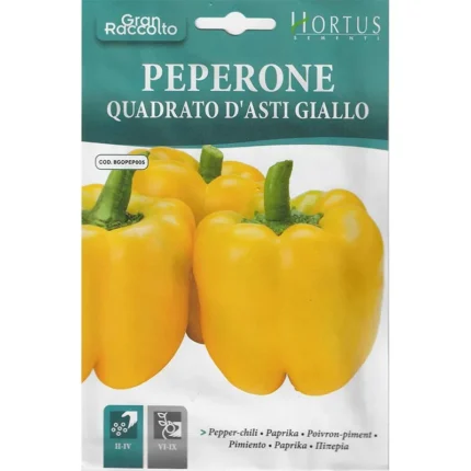Peperone Quadrato D’ Asti Giallo